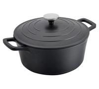 Commichef, olla redonda, recipiente para hornear, color , aluminio fundido, con tapa, 24 cm