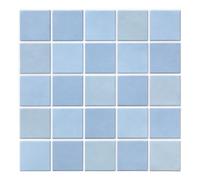 Commomy 10-Piezas Azulejos Adhesivosz Autoadhesivos Pared Cocina y Baño, Azul Cielo, 3D Mate PVC Baldosas Adhesivas Salpicadero, Impermeables(30x30cm)