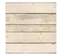 Commomy 10 Piezas Paneles de pared 3D Efecto Madera Blanco, Autoadhesivos, 30 x 30 cm, Revestimiento de Paredes Madera PVC Pared Salon Dormitorio Interiores Paneles decorativos Pareds
