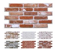 Commomy 12 Piezas Paneles de Pared de Ladrillo 3D, 58 x 30 cm, PVC Paneles Decorativos para Pared, Impermeable, Autoadhesivo, Revestimiento de Paredes para Sala, Dormitorio, Cocina (2,08 m²)