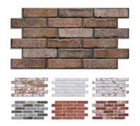 Commomy 12 Piezas Paneles de Pared de Ladrillo 3D, 58 x 30 cm, PVC Paneles Decorativos para Pared, Impermeable, Autoadhesivo, Revestimiento de Paredes para Sala, Dormitorio, Cocina (2,08 m²)