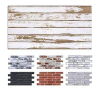 Commomy 12 Piezas Paneles de Pared de Ladrillo 3D, 58 x 30 cm, PVC Paneles Decorativos para Pared, Impermeable, Autoadhesivo, Revestimiento de Paredes para Sala, Dormitorio, Cocina (2,08 m²)