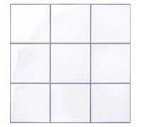 Commomy Gruesas Azulejos Adhesivos Cocina, 10-Piezas, 30.5 x 30.5cm, Blanco Baldosa Vinilo Cocina Pared Autoadhesivos 3D, Salpicadero Baldosas Adhesivas para Pared Cocina Baño y Metro
