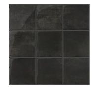Commomy Gruesas Azulejos Adhesivos Cocina, 10-Piezas, 30.5 x 30.5cm, Negro Baldosa Vinilo Cocina Pared Autoadhesivos 3D, Salpicadero Baldosas Adhesivas para Pared Cocina Baño Metro