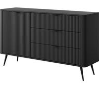 Cómoda: 3 cajones, 1 puerta, color , dimensiones: 138 cm de ancho, 81 cm de alto, 38 cm de profundidad