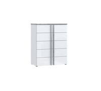 Cómoda 5 cajones blanco mate buganvilla - conforama