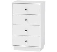 Cómoda, aparador con 4 cajones, armario de tablero de partículas, mueble de almacenamiento, cajonera, cómoda para salón, dormitorio o pasillo