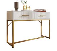 Cómoda blanca - Cómoda para dormitorio - Mueble de almacenamiento - Cajonera - Módulo de cajones - 2 cajones espaciosos - Compacta, 75x100x45 cm