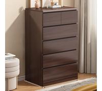 Cómoda con 6 Cajones Moderna Aparador Mesa Auxiliar con 5 Cajones Mueble de Almacenamiento Aparador Estrecha Color Blanco Madera MDF para Dormitorio Salón Habitación Infantil Pasillo B,6 drawers