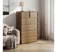 Cómoda con seis cajones, armario/cajonera moderna, muebles de almacenamiento de madera, tocador, apto para salón, dormitorio o pasillo
