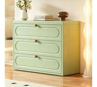 Comoda Dormitorio de 3/4/5 Cajones Cajoneras Interior Armarios con Panel Metalico Mango de Color Antivuelco Guías Metálicas Armario de Almacenamiento para Salón Recibidor Entrada Armario D,80*40*75CM