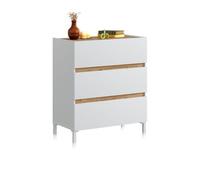 Cómoda ezra blanco artik (blanco mate) - roble nodi 79 x 90,5 x 41 cm 41 cm