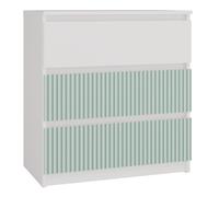 CÓMODA M3 FRENTE BLANCO VERDE MENTA MUEBLES ARTESO MALWA HABITACIÓN INFANTIL PARA EL HOGAR