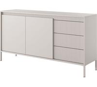 Cómoda: tres cajones, dos puertas, color: cachemira, dimensiones (ancho): 153,5 cm