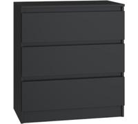Cómoda VBChome con 3 cajones, 70 x 40 x 77 cm, color . Cómoda con cajones sin tiradores, mueble multiusos para pasillo, dormitorio, salón, habitación infantil. Diseño moderno, color