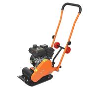 Compactadora de placas, motor de gasolina de 2 HP y 79 cc, compactadora vibratoria con un mástil vibratorio de 5250 vibraciones por minuto, fuerza de compactación de 8 kN, placa de 41 x 31,5 cm. Compa