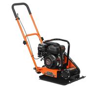 Compactadora de placas, motor de gasolina de 6,5 HP y 196 cc, compactadora vibratoria con un martillo de 5600 vibraciones por minuto, fuerza de compactación de 10,5 kN, placa de 51 x 37 cm. Compactado
