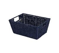 Compactor Canasta ETNA MARINIERE Tamaño M Rectangular Azul de Papel y Marco Metálico -