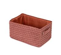 Compactor Cesta Lilou de Almacenamiento con Asas, Fabricada en Polipropileno y cartón, 23 x 15 x 12 cm, Terracota, RAN9698