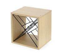 Compactor Cubo de Vino Macon Nature L - Organizador de Botellas, Acabado Natural, 36x30x36,5 cm