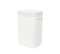 Compactor Free - Cesta de ropa sucia 45x35x60 cm, bambú/blanco RAN9108