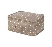 Compactor Funda de almacenaje con Cremallera y asa Frontal. Gama Rivoli. Fabricada en Polipropileno. Color Blanco y Beige. Tamaño 34.5 x 45.2 x 20.5 cm. RAN4539_Brown