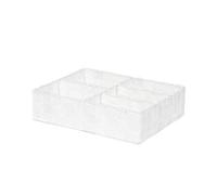 Compactor LIFE STAN Organizador XXL - Cesta Blanca de Rayón para Cocina y Baño - 25x32x8 cm
