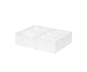 Compactor LIFE STAN Organizador XXL - Cesta Blanca de Rayón para Cocina y Baño - 25x32x8 cm