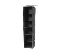 Compactor - Organizador colgante 30x30x128 cm, 6 compartimentos, negro RAN6275