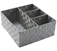 Compactor Organizador de cajón alto 4 huecos, Color gris, Tamaño, 35 x 32 x 14 cm, RAN4767
