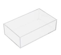 Compactor Organizador de cosméticos Rectangular, Modelo Crystal, Transparente, Fabricado en poliestireno, Tamaño M, 9.5 x 16 x 5 cm, RAN6313