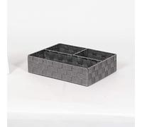 Compactor Organizador Trenzado Hilo 3 Huecos, Color Gris, Tamaño, 32 x 25 x 8 cm, RAN8550