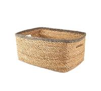 Compactor Rohan RAN10558 - Cesta de Almacenamiento, Fabricada en Fibra Natural Tejida, tamaño Mediano, 33 x 23 x 18 cm, Color Negro/marrón