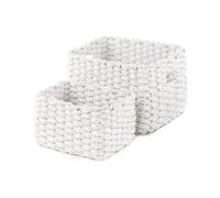 Compactor Set 2 CESTAS Papel Trenzado Blanco