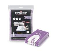 Compactor Set de 2 Bolsas de Compresión al Vacío ROLL UP M, 45x85 cm, Color Violeta