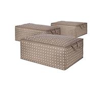 Compactor Set de 3 Bolsas de Almacenamiento para Edredón Daman Beige - RAN8107, 70x50x30 cm, Marrón