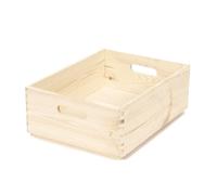 Compactor SKYR - Caja de Cartón Colección NATURE, Tamaño L, 40x30x14 cm, Madera de Pino Natural