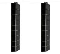 Compactor Urban Organizador de Zapatos 9 Niveles XL Cosmos, 15x30x128(h) cm, Negro (Paquete de 2)