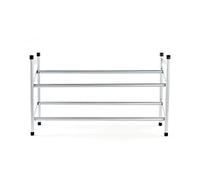 Compactor Zapatero extensible, Modelo Stilito, Color gris plata, Tamaño 62/117 x 23 x 35 cm, RAN3634