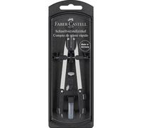 Compás FABER-CASTELL 32722-8 Negro, Con Adaptador