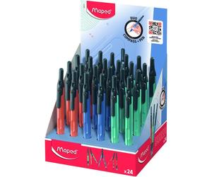 Compas Maped Compass-Pen Surtido Expositor De 24 (Portaminas Que Se Convierte En Compas)