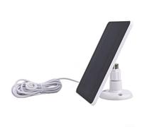 Compatible con Arlo para Pro 4 Ultra 2 Pro 3 5s, cargador de panel solar de 4 W, módulo monocristalino de 5 V con cable para vigilancia de jardín (blanco)