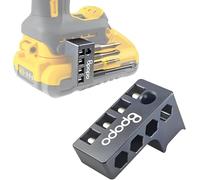 Compatible con Dewalt Wrox - Soporte de Puntas Hexagonales de 1/4", Montaje Derecho, Imán Fuerte para Taladro Atornillador Inalámbrico, Organizador de Brocas de Aluminio