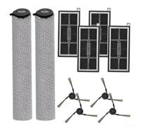 Compatible con Mova S70 Roller S70 Ultra S70 Pro filtro de cepillo lateral principal, juego de fregona rodante, incluye dos fregonas, cuatro filtros, cuatro cepillos laterales