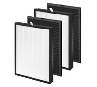 Compatible con Philips, filtro de aire 4PCS FY1410 | Tipo HEPA, capa de carbono, medio plisado, sello de marco, ajuste deslizante