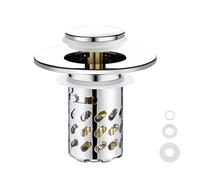ComPDCVD Tapón De Lavabo Universal Tapon Pop Up Lavabo 28-40mm Tapón de Drenaje para Fregadero 3 en 1 Válvula Desagüe Fregadero sin Rebosadero Tapon Lavabos con Rebosadero para Bañera Cocina Bidés