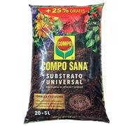 Compo sana - Sustrato Universal de Calidad en Paquete de 5, 10, 25, 40 litros para plantas flores jardín con abono