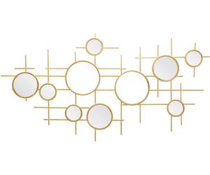 Composición mural de metal y espejos, 117 x 61 cm