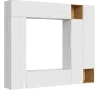 Composición para pared de salón, modelo A32, con una longitud de 254 cm y una altura de 214 cm