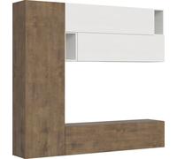 Composición para pared de salón, modelo A34, con las siguientes dimensiones: largo 234 cm, alto 210 cm